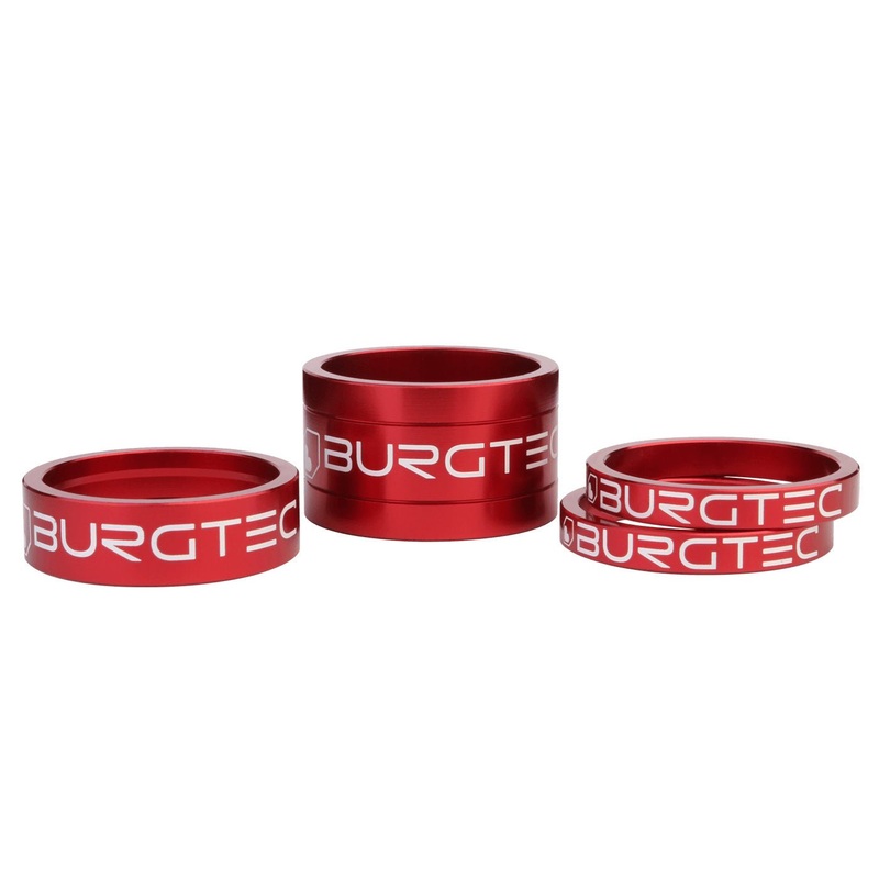 Burgtec Stem Spacer Kit – Race Red – Set of 4