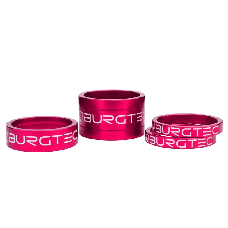 Burgtec Stem Spacer Kit – Toxic Barbie Pink – Set of 4
