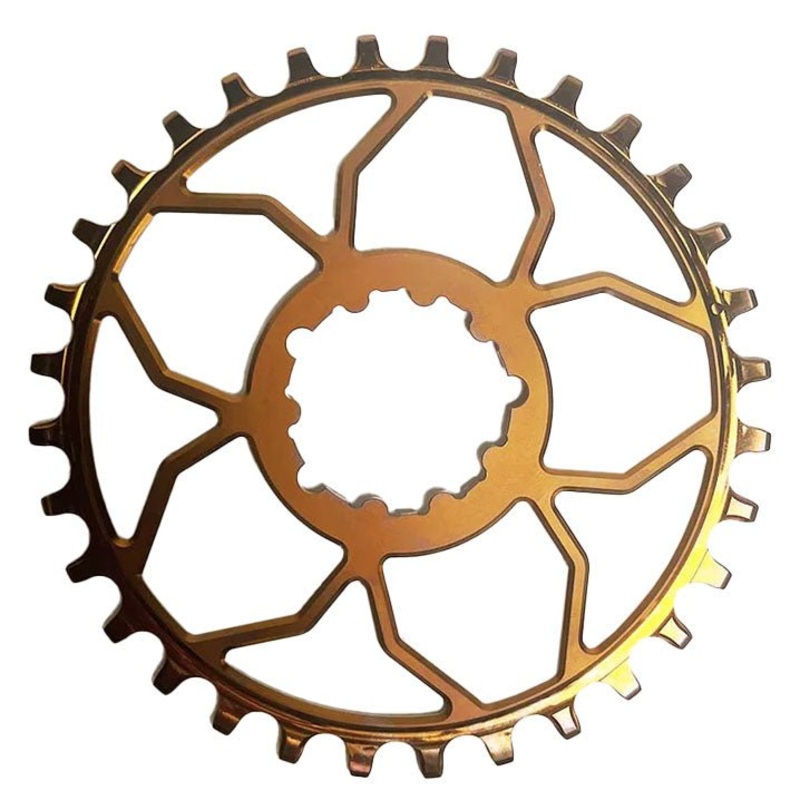 5Dev Titanium 3-Bolt Chainring – 3mm Offset – 32T – Bronze