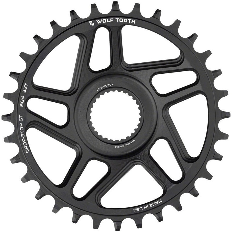 Wolf Tooth Bosch Gen 4 Direct Mount Chainring – Drop-Stop ST – 34T – Black