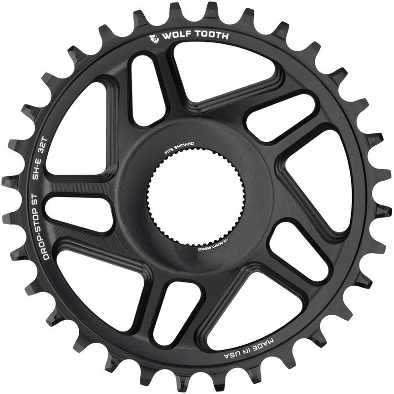 Wolf Tooth Shimano EP-8 Direct Mount Chainring – Drop-Stop ST – 32T – Black