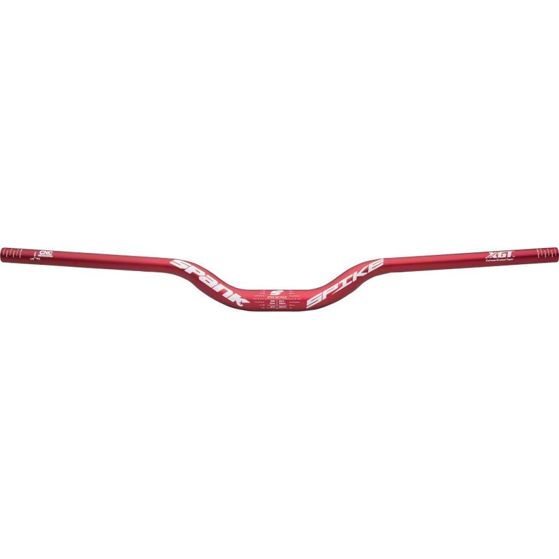 Spank Spike Race Bars 800mm Wide 50mm Rise 31.8mm Clamp Matte Red