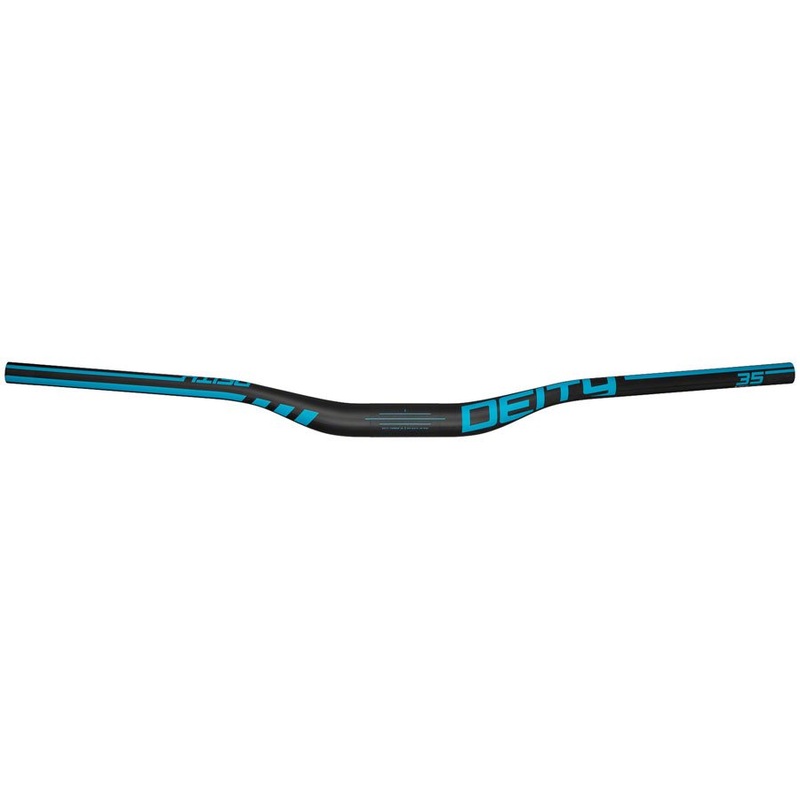 Deity Speedway 35 Carbon Handlebars – 30mm Rise – 810mm Width – 35mm Clamp – Black & Turquoise