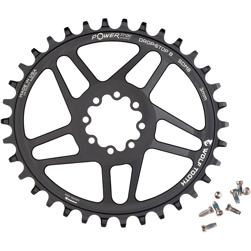 Wolf Tooth Elliptical Chainring – Drop-Stop B – SRAM 8-Bolt Direct Mount – 3mm Offset – 32t