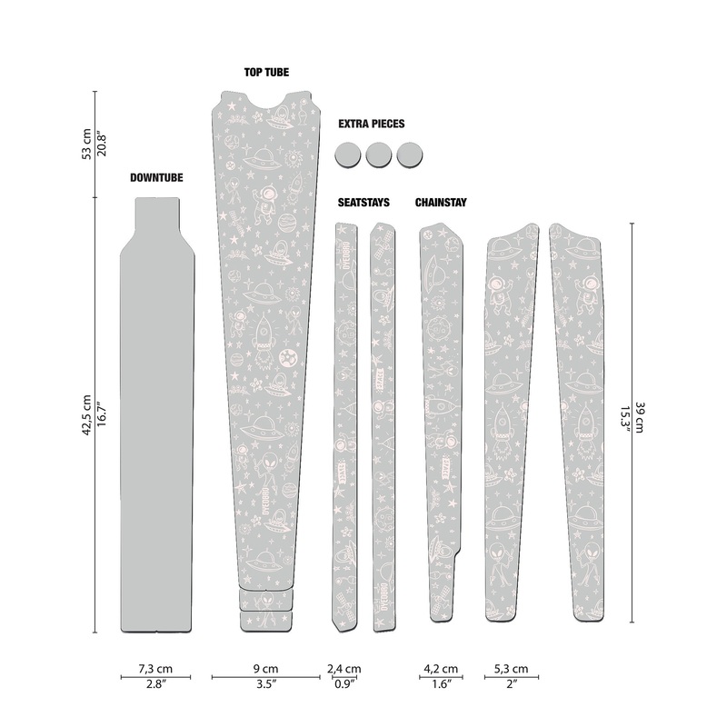 DYEDBRO Gravel Frame Protection – Space Trip White