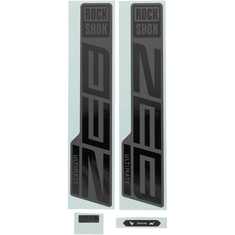 RockShox Fork Decal Kit – ZEB Ultimate – 27/29″ – Gloss Black/Matte Gray