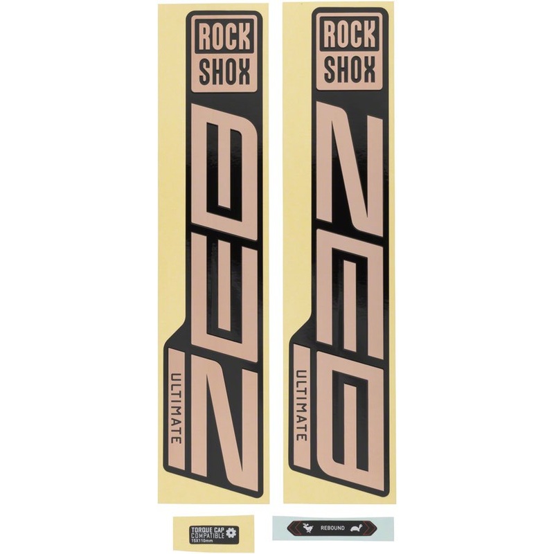 RockShox Fork Decal Kit – ZEB Ultimate – 27/29″ – Matte Copper Foil/High Gloss Black